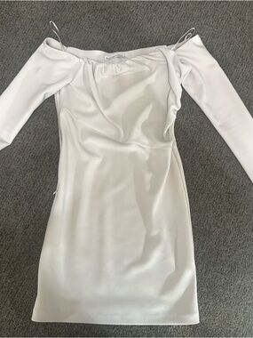 Abercrombie and fitch size S tan Off-Shoulder Long Sleeve Dress